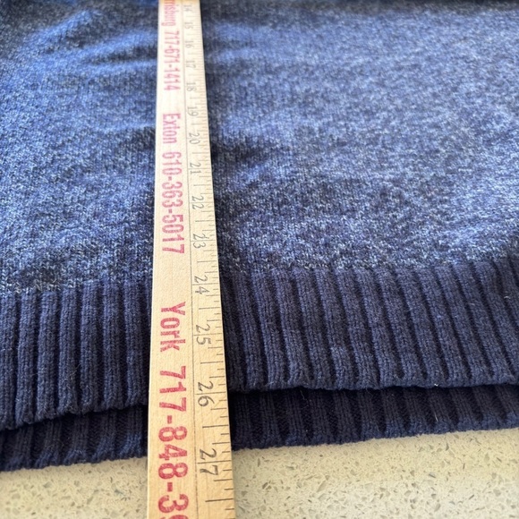 Structure Sweater Vest Mens Large Blue Lambswool Golf V-Neck Kurt Cobian 90s Y2K - Picture 8 of 12